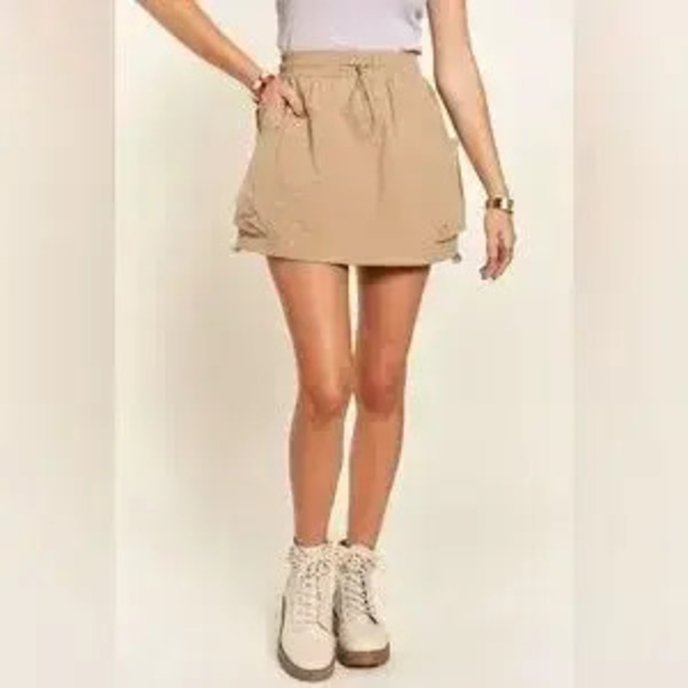 ADORA Drawstring Skort with Pockets - Picture 1 of 5